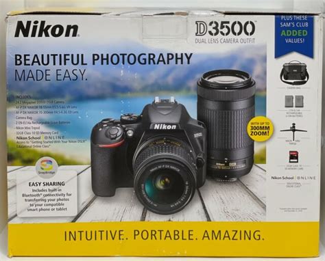 Nikon D3500 242mp Dx Dslr Kit With 18 55mm And 70 300mm Lenses For Sale