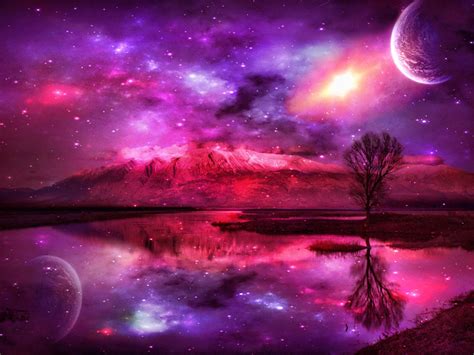 Fantasy Landscape Desktop Wallpapers Landschafts Tapete Galaxie