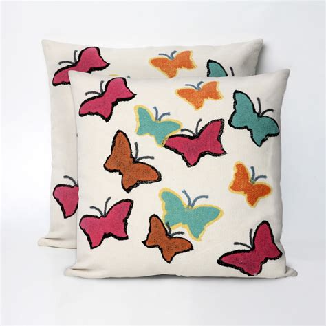 Shop Multi Butterfly Inch Decorative Throw Pillow Set Of On