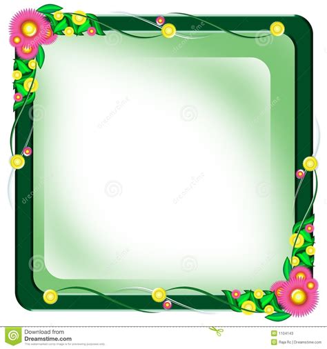 flower frame border stock illustration illustration