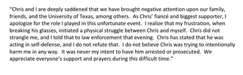 Matt Norlander On Twitter Just In Randi Trew Chris Beard’s Fiancée Released This Statement