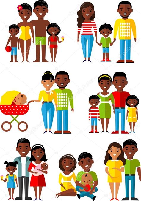 All Age Group Of African American European People Generations Man And