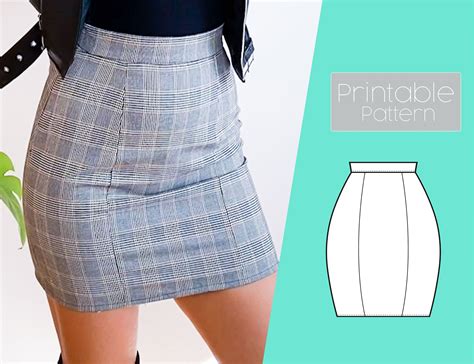 Mini Skirt Sewing Pattern Pdf Pdf Sewing Patterns For Women Etsy