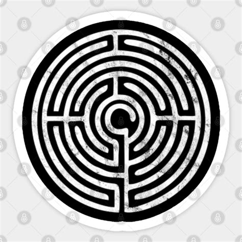Labyrinth Maze Symbol Pagan Native Maze Aufkleber Teepublic De