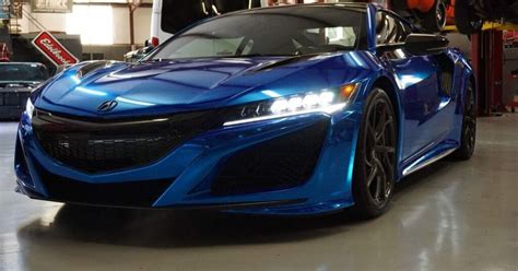 2018 Acura Nsx Custom Blue Lightening Vinyl Wrap