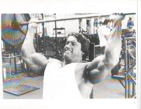 Arnold Schwarzenegger At Golds Gym Workout Bodybuilding Photo Bandw