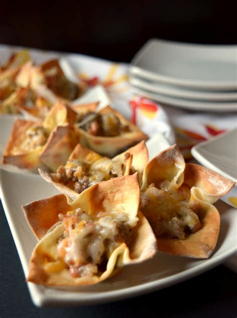 Wonton Appetizers With Sausage