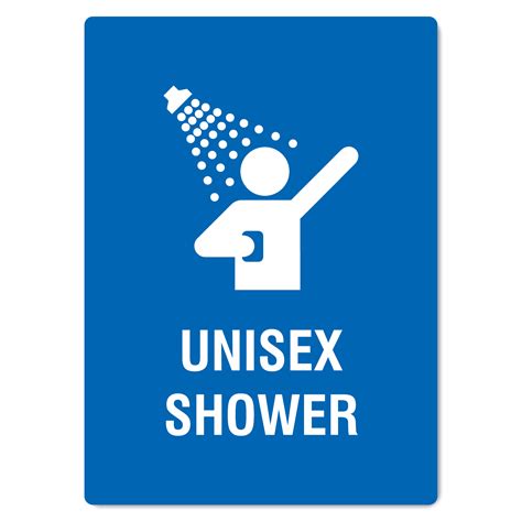 Unisex Shower Sign The Signmaker