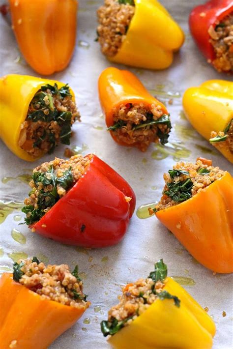 Quinoa And Turkey Stuffed Mini Bell Peppers The Girl On Bloor