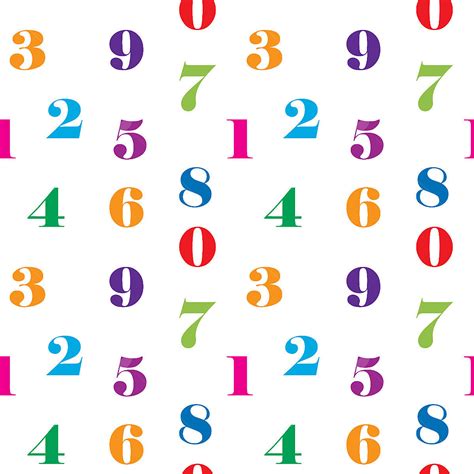 Cute Numbers Clipart Png Images Cute Seamless Pattern With Numbers
