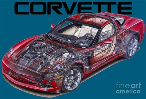 Chevrolet Corvette Zr1 Coupe C6 With Big V8 Engine Cutaway Automotive