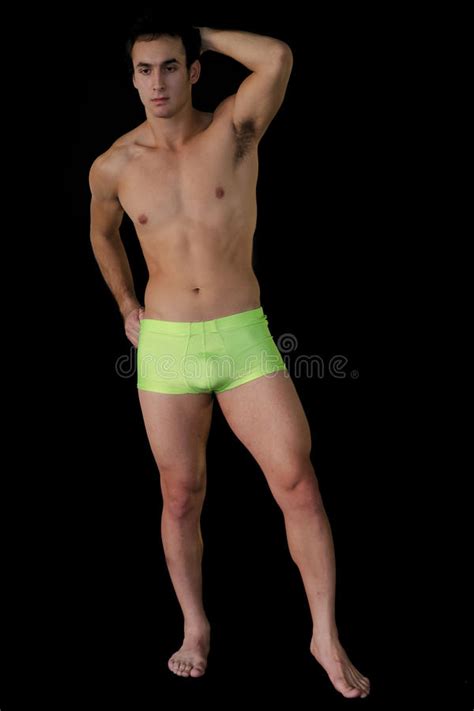 Male Full Body Shot In Swimwear Stock Photo Image Of
