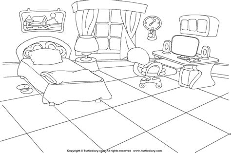 Bedroom Coloring Sheet Turtle Diary