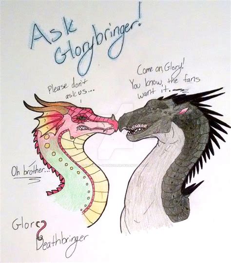 Ask Glory And Deathbringer Read Description Wings Of Fire Dragons