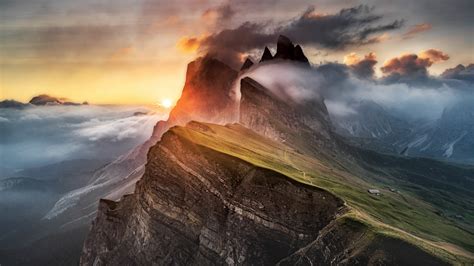 Sfondi Luce Del Sole Montagne Natura Alba Mattina Nebbia