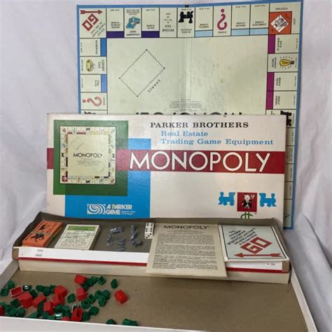 Vintage 1973 Monopoly Real Estate Trading Board Game Parker Brothers No