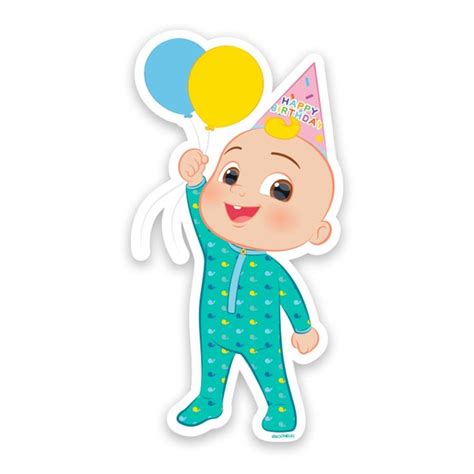 Cocomelon Happy Birthday Jj With Balloons 1 In 2022 Baby