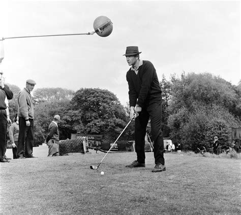 Sean Connery Filming The Golf Scene From Goldfinger James Bond Movies