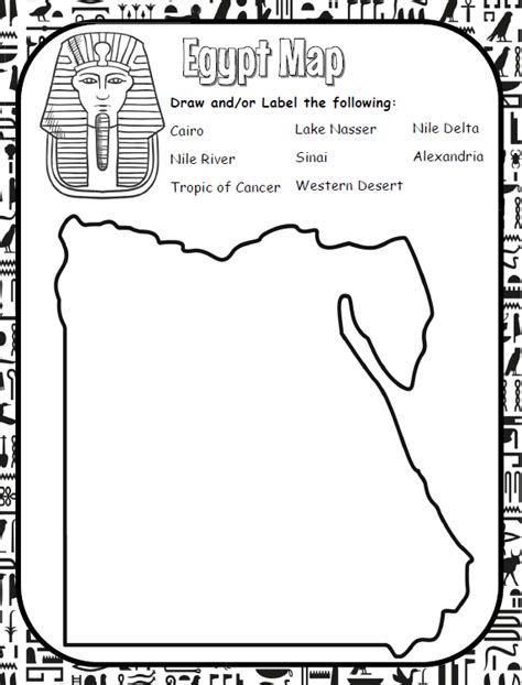 Map Of Ancient Egypt Worksheets