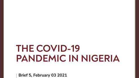 The Covid 19 Pandemic In Nigeria Socioeconomic Implications Of Delayed