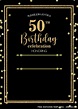Black And Gold 50th Birthday Invitation Templates – Editable With MS ...