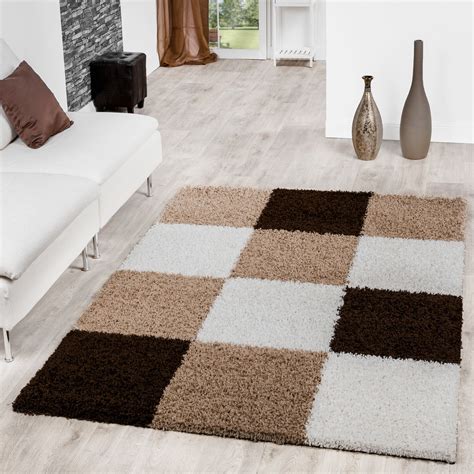 42,95 € 42,95 € kostenlose lieferung. Moderner Hochflor Teppich Karo Muster Shaggy Zottel ...