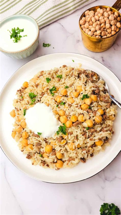 Lebanese Beef Pilaf With Chickpeas The Salt And Sweet Kitchen