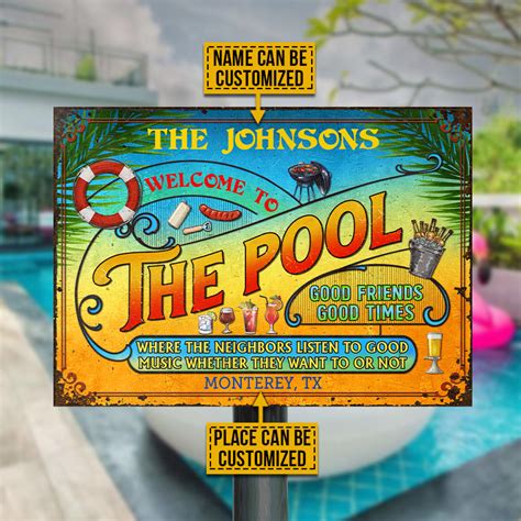 Personalized Pool Grilling Summer Listen To The Good Music Custom Clas