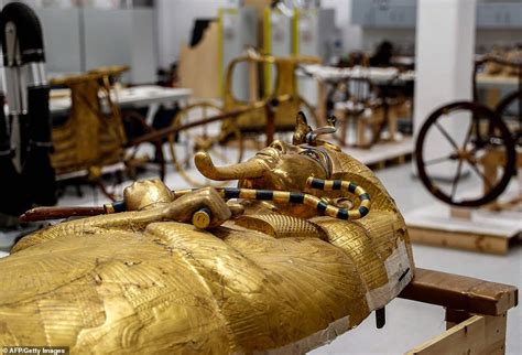 3300 Years Old King Tuts Golden Coffin Removed From Tomb For The First