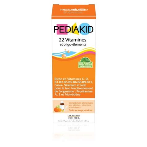 Pediakid 22 Vitamines And Oligo Eléments 125 Ml Nom De La