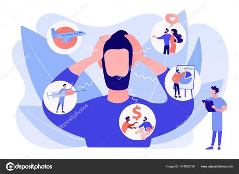 Anxiety Concept Vector Illustration Stock Vector Image By