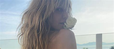 Heidi Klum Went Makeup Free While Sunbathing Topless On Instagram