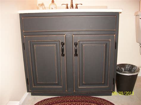 It is an excellent choice for contemporary rustic decor. Finished Bathroom vanity cabinet with black chalkboard ...