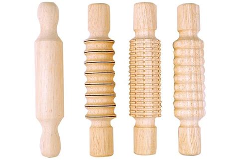 Colorations Textured Dough Rolling Pins Set Of 4 Rolling Pin