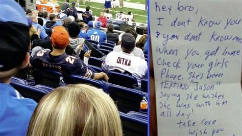 A Football Fan Warning A Man Of His Wifes Supposed Cheating Has Sparked Internet Outrage Abc7