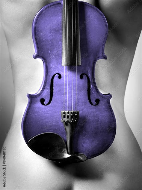 Violin Woman Naked Silhouette