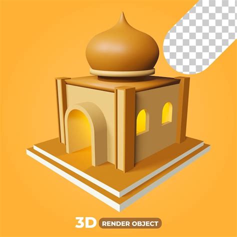 Premium Psd 3d Render Of Ramadan Mosque