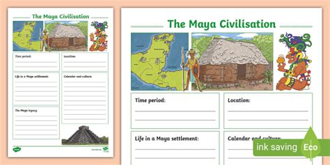 Maya Civilisation Fact File Template Teacher Made Twinkl