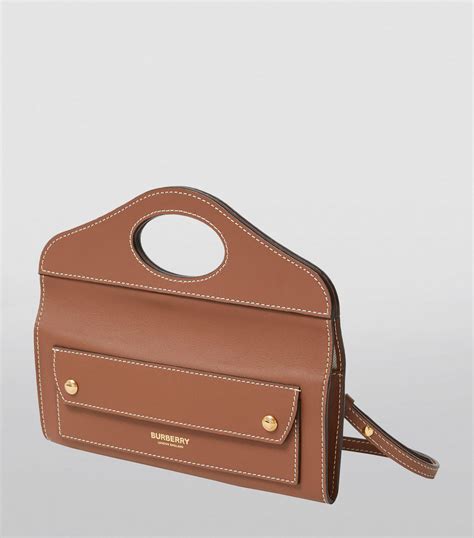 Womens Burberry Brown Leather Mini Clutch Bag Harrods Uk