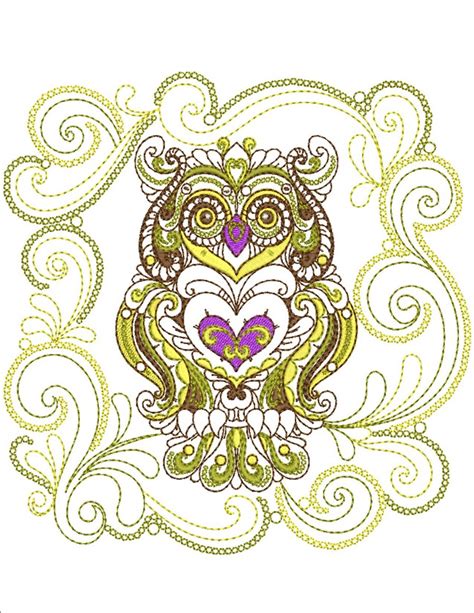 Owl Obsessions Machine Embroidery Designs By Sew Swell