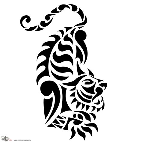 Tribal Tiger Drawing Tattoo