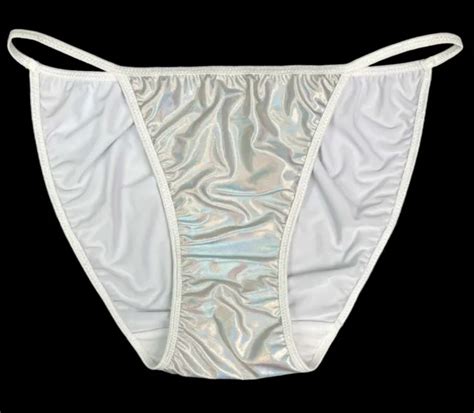 Satin String Bikini Panty Second Skin Holographic Xxl Picclick