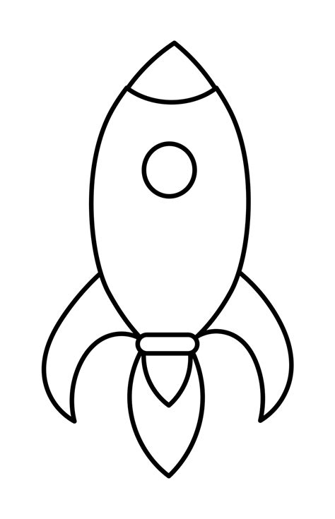 Omalovánka Raketka 1031x1600 px obrázek k vytištění pro děti k vybarvení