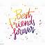Best Friends Forever Trend Calligraphy Stock Illustration  Download