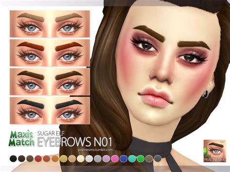Sims 4 Maxis Match Eyebrow 2 Eyebrows N01 Sugar Elf