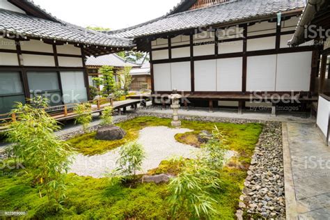 Small Zen Garden Between Chionji Temple Walls In Kyoto