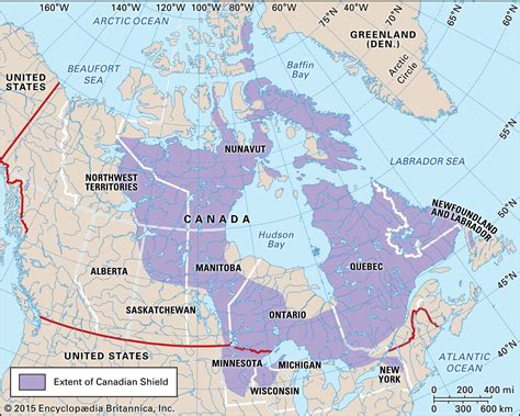 Canadian Shield States And Provinces