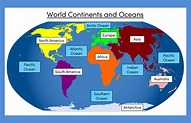 Continents and Oceans of the World - KS1 & KS2 - presentation and ...