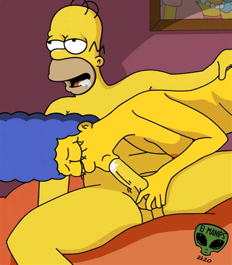 Rule 34 Blowjob Fjm Handjob Homer Simpson Horny Marge Simpson Naked