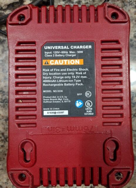 Craftsman Diehard C3 192 Volt Lithium Ion Battery Charger 5336 Tested
